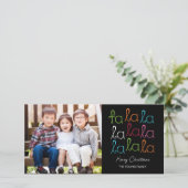 Fotokaart van La La Holiday Feestdagenkaart (Staand voorkant)