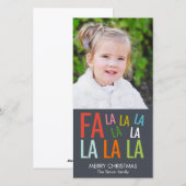 Fotokaart van La La Holiday Feestdagenkaart (Voorkant / Achterkant)