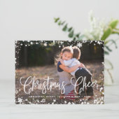 Fotokaart van Lijst-feestdag, bevroren Feestdagenkaart (Staand voorkant)