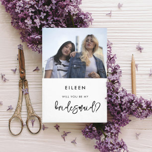Fotokaart van moderne Bridesmaid-ontwerper Kaart