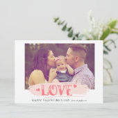 Fotokaart van Paint Stroke Love Valentijnsdag (Staand voorkant)