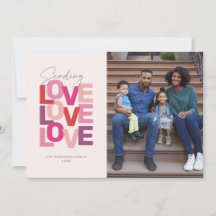 Fotokaart van roze rode Valentijns