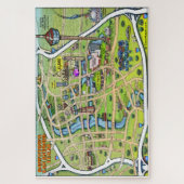 Fotokaart van San Antonio Texas Cartoon Legpuzzel (Verticaal)