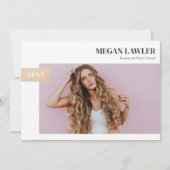 Fotokaart van Trendy Afstudeerder - Faux Gold Kaart (Voorkant)