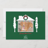 Fotokaart van whimsical Holiday House Feestdagenkaart (Achterkant)