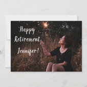 Fotokaart voor aftredingspartij kaart (Voorkant)