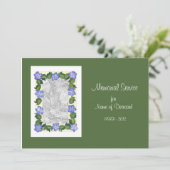 Fotokaart voor begrafenis/gedenkteken kaart (Staand voorkant)