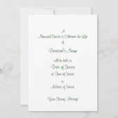 Fotokaart voor begrafenis/gedenkteken kaart (Achterkant)