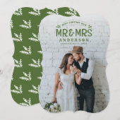 Fotokaart voor bruiloft met kerst feestdagenkaart (Voorkant / Achterkant)