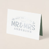 Fotokaart voor bruiloft met kerst folie kaarten (Voorkant)