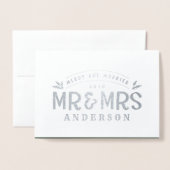 Fotokaart voor bruiloft met kerst folie kaarten (Voorkant met envelop)