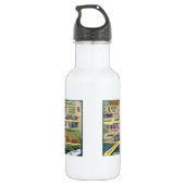 Fotokaart voor Cartoon in het centrum van Austin T Waterfles (Achterkant)