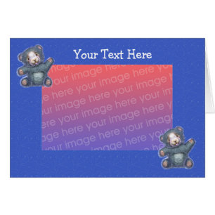 Fotokaart voor Cute Blue Teddy Bears