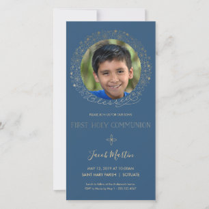 Fotokaart voor de eerste Heilige Communie - Invite