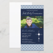 Fotokaart voor de eerste Heilige Communie - Uitnod (Voorkant / Achterkant)