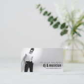 fotokaart voor DJ's, Bands, Musici Visitekaartje (Staand voorkant)