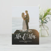 Fotokaart voor feestdagen Pas getrouwd Feestdagenkaart (Staand voorkant)