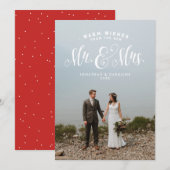 Fotokaart voor feestdagen Pas getrouwd Feestdagenkaart (Voorkant / Achterkant)