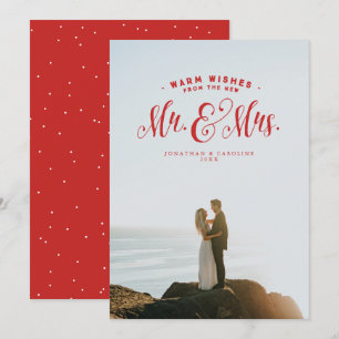 Fotokaart voor feestdagen Pas getrouwd Feestdagenkaart