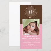 Fotokaart voor geboorteaankondiging aankondiging (Voorkant / Achterkant)