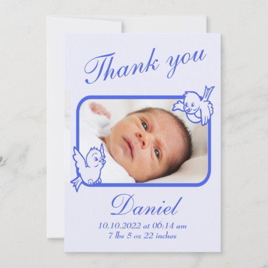 Fotokaart voor geboorteaankondiging aankondiging (Voorkant)