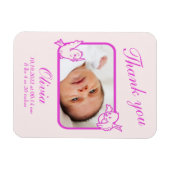Fotokaart voor geboorteaankondiging magneet (Horizontaal)