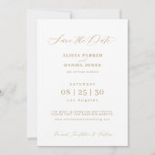 Fotokaart voor gouden vellum bruiloft save the dat date (Achterkant)