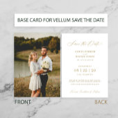 Fotokaart voor gouden vellum bruiloft save the dat save the date