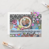 Fotokaart voor grappige verjaardag sjabloon - moed (Voorkant / Achterkant in situ)