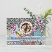 Fotokaart voor grappige verjaardag sjabloon - zust (Staand voorkant)