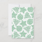 Fotokaart voor groene en witte kerstfeestdagen kaart (Achterkant)