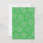 Fotokaart voor groene en witte kerstfeestdagen kaart (Achterkant)