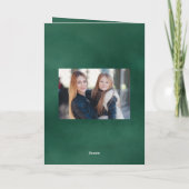 Fotokaart voor groene Waterverf met geforceerde vr Feestdagen Kaart (Achterkant)