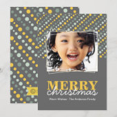 Fotokaart voor hedendaagse Kerstmis Feestdagenkaart (Voorkant / Achterkant)