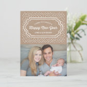 Fotokaart voor helder en gelukkig nieuw jaar feestdagenkaart (Staand voorkant)