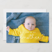 Fotokaart voor het Cute script Godmoeder-voorstel Kaart (Voorkant)