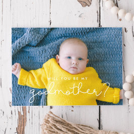 Fotokaart voor het Cute script Godmoeder-voorstel Kaart