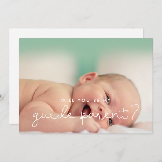 Fotokaart voor het oudervoorstel van de scriptgids kaart (Voorkant / Achterkant)