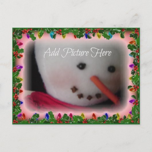 Fotokaart voor Holly en Lichten Feestdagenkaart (Voorkant)