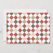 Fotokaart voor kerstfeestdagen in Argyle plaid Feestdagenkaart (Achterkant)