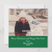 Fotokaart voor kerstmis en konijnen feestdagenkaart (Achterkant)