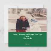 Fotokaart voor kerstmis en konijnen feestdagenkaart (Achterkant)