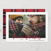 Fotokaart voor kerstmis feestdagenkaart (Voorkant / Achterkant)