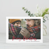 Fotokaart voor kerstmis feestdagenkaart (Staand voorkant)