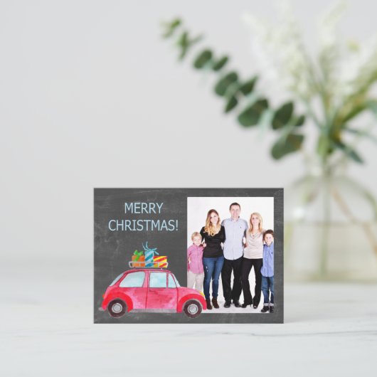 Fotokaart voor kerstwaterverf informatiekaartje (Staand voorkant)