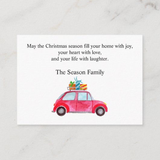 Fotokaart voor kerstwaterverf informatiekaartje (Achterkant)