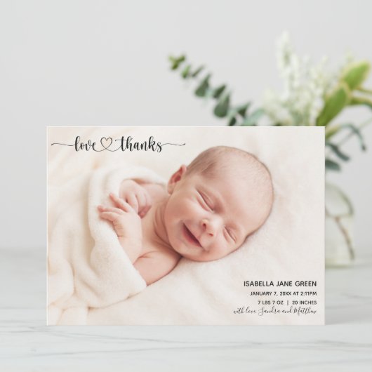 Fotokaart voor liefhebbers en Bedankt Aankondiging (Staand voorkant)