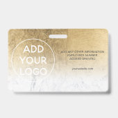 Fotokaart voor logo met goudfolie badge (Achterkant)