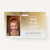 Fotokaart voor logo met goudfolie badge (Voorkant)