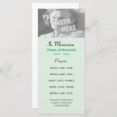 Fotokaart voor Memorial Service Programmakaart (Voorkant / Achterkant)